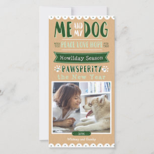 Me and My Dog 4x8 Photocard Holiday Card