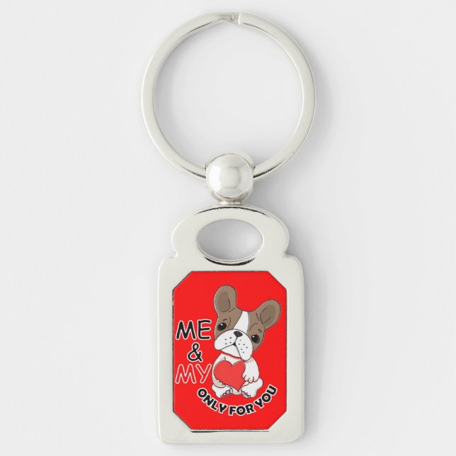ME AND MY LOVE_Metal Keychain Oval Red-4 (Front)