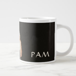 Me and My Lovey Cat Photo Monogram Large Coffee Mug