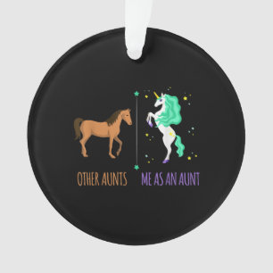 Me As Aunt Or Aunts Horse Unicorn Gift Ornament