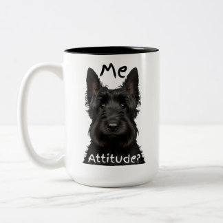 Me Attitude Scottish Terrier Two-Tone Coffee Mug