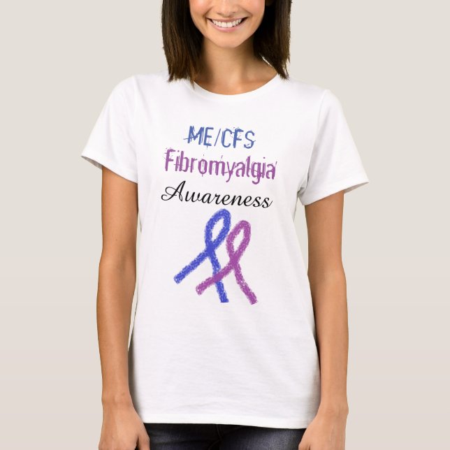 ME/CFS Fibromyalgia Ribbon Awareness Shirt (Front)