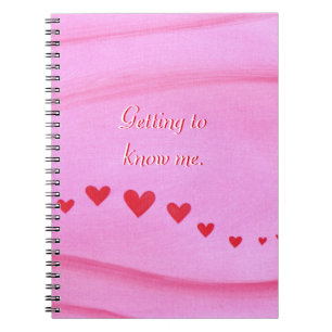 Me connaître Red Hearts Journal Carnet