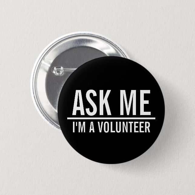 Me demander | Badge volontaire noir (Devant & derrière)