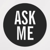Me demander | Black Volunteer Badge Étiquettes