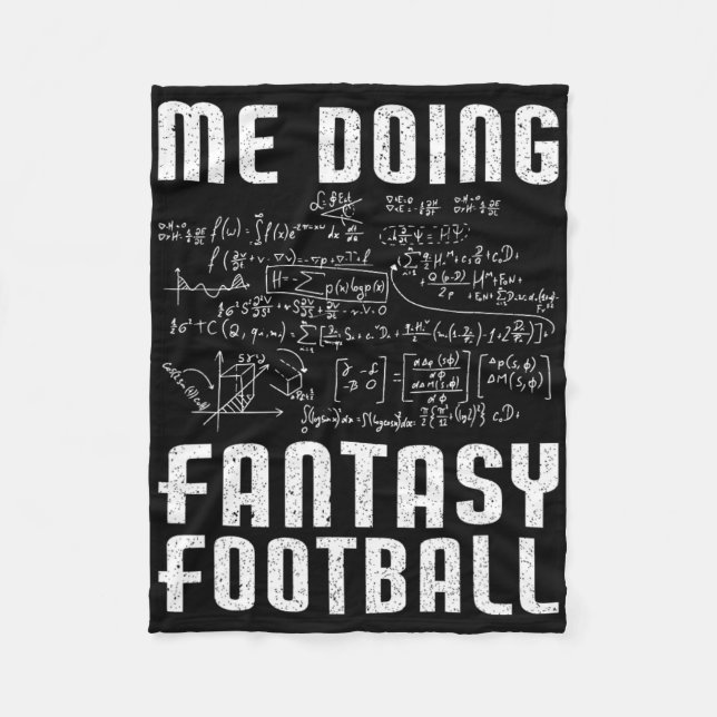 Me Doing Fantasy Football Draught Day Funny Fantas Fleece Blanket (Front)