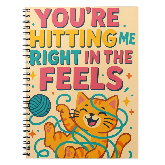 Me frapper dans le Carnet de chat Feels (Devant)