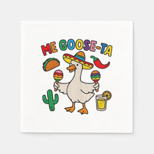 Me Goose-Ta Funny Mexican Spanish Goose  Napkin