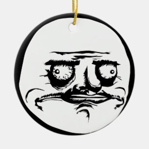 Me Gusta Face Meme Ceramic Ornament