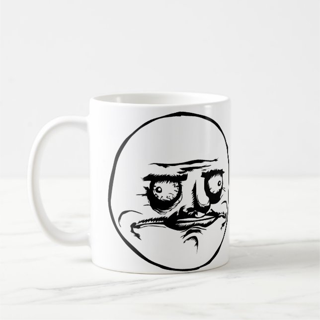 Me Gusta Face Meme Coffee Mug (Left)