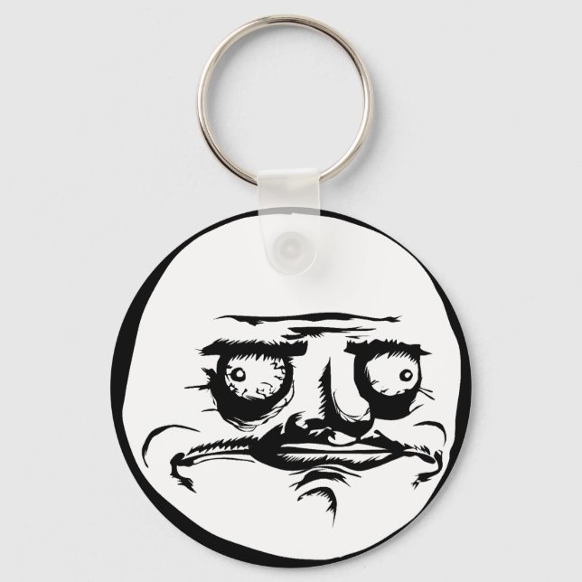 Me Gusta Face Meme Keychain (Front)