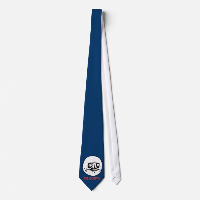 Me Gusta Face Meme Tie (Front)