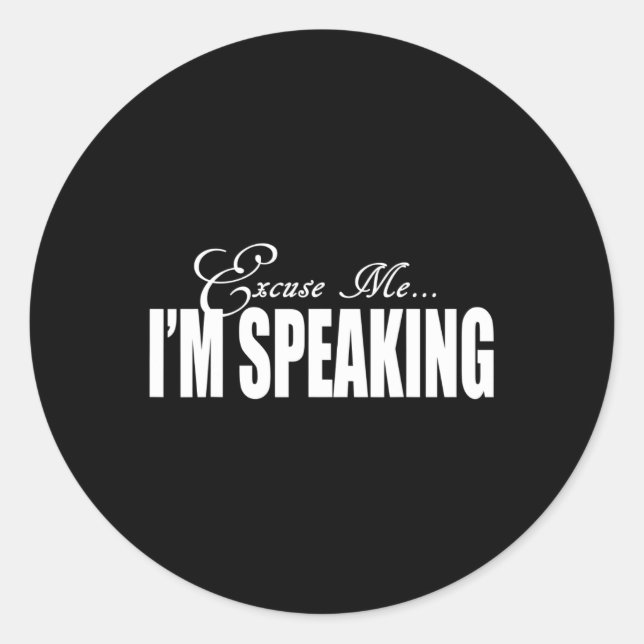 Me... I'm Speaking Harris Pence Debate  Classic Round Sticker (Front)