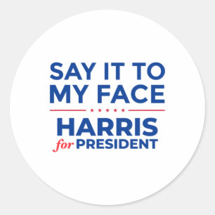 Me Kamala Harris For President Election 2024  Classic Round Sticker