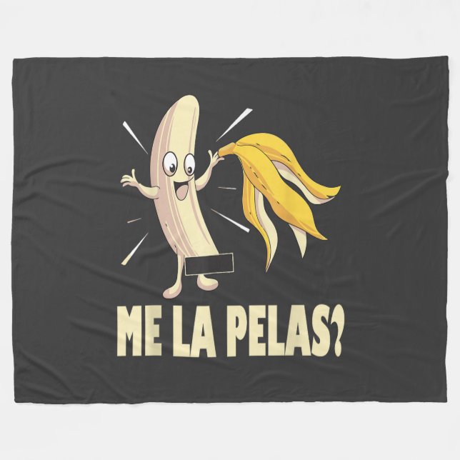 Me La Pelas Fleece Blanket (Front (Horizontal))
