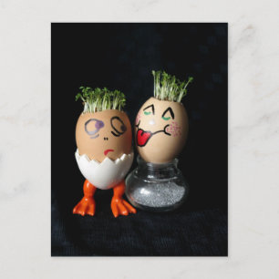 Me Lick Eggs Series Carte postale Pâques