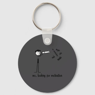 Me Looking For Motivation Funny Stickman Figures  Keychain