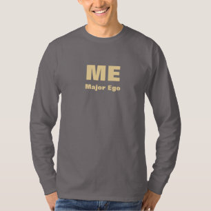 ME / Major Ego Mens Logo Grey Long Sleeve T-Shirt