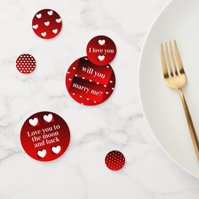 Me marierez-vous ? confetti de table par dalDesign (Groupe)