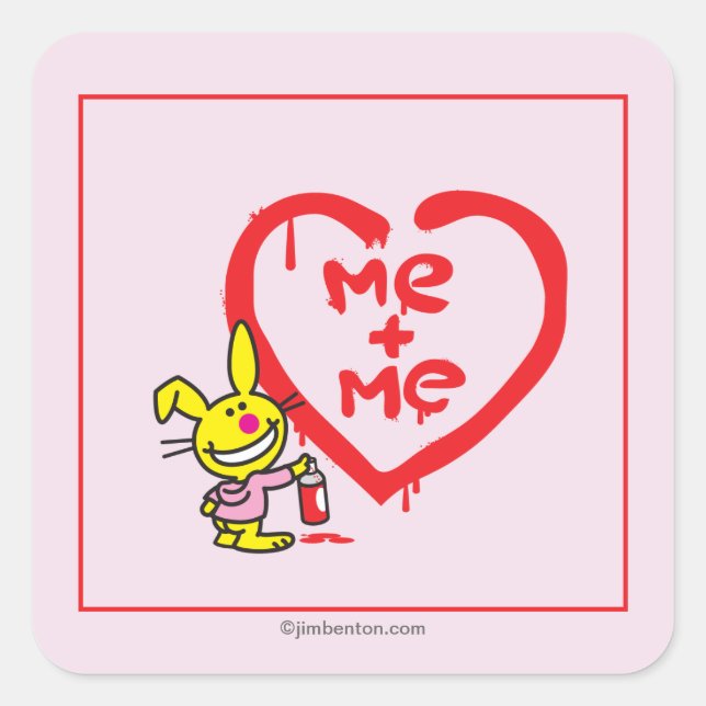 Me + Me Square Sticker (Front)
