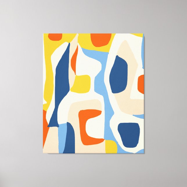 Me & Mine, Abstract Bohemian Pastel Shapes Canvas Print (Front)