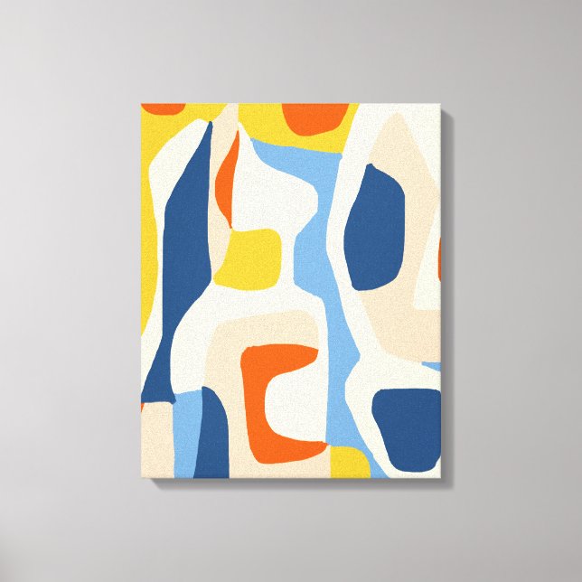 Me & Mine, Abstract Bohemian Pastel Shapes Canvas Print (Front)