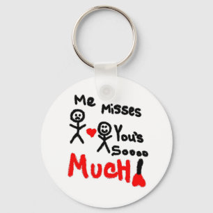 Me Misses You's Stick People Keychain