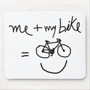 me & my bike = happiness mouse pad