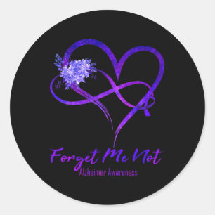 Me Not Alzheimerheimer Awareness  Classic Round Sticker