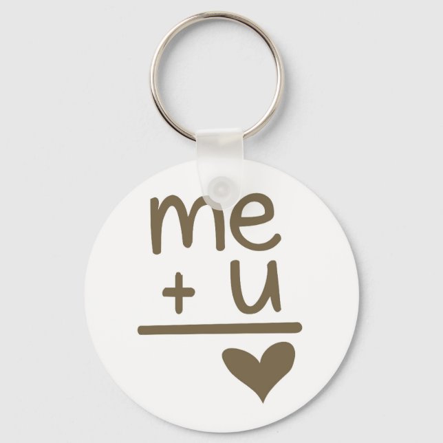 Me Plus You Equals Love Doodle Keychain (Front)