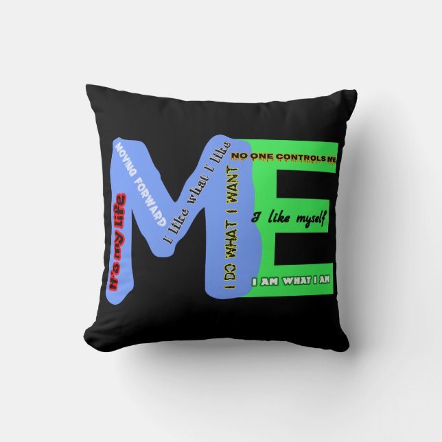 ME Self-Expression Throw Pillow (Front)