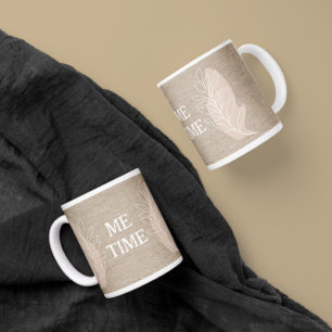 Me Time Branch line drawing abstract Boho Minimal Coffee Mug