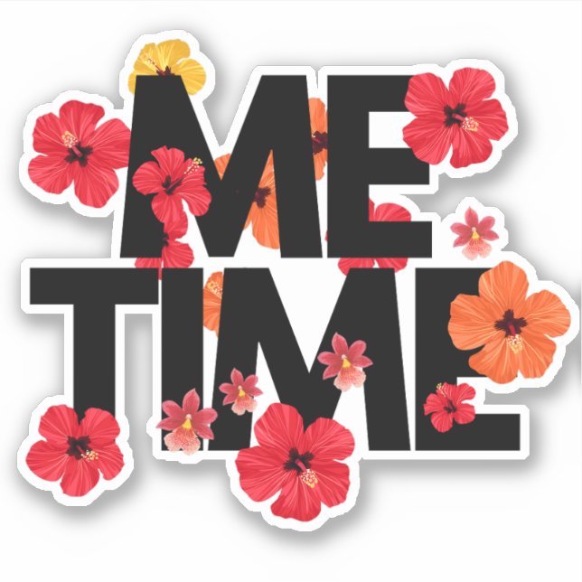 Me Time Self Love Mental Health Journal Sticker (Front)