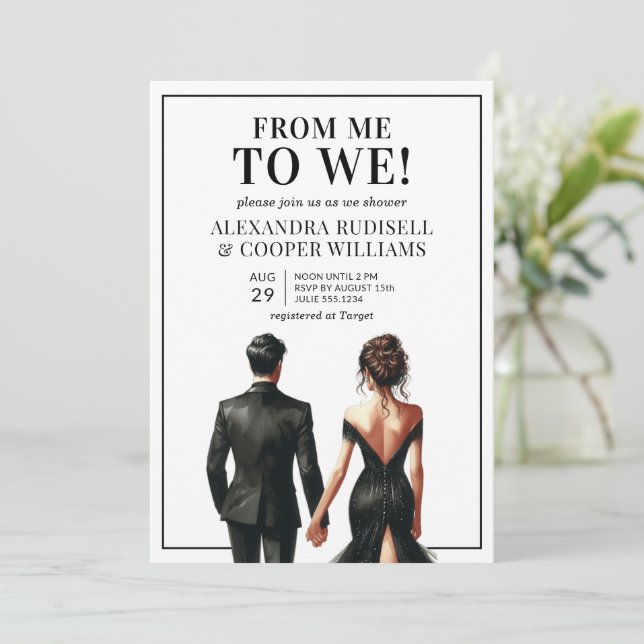 ME TO WE | Couples Bridal Shower Invitation (Standing Front)
