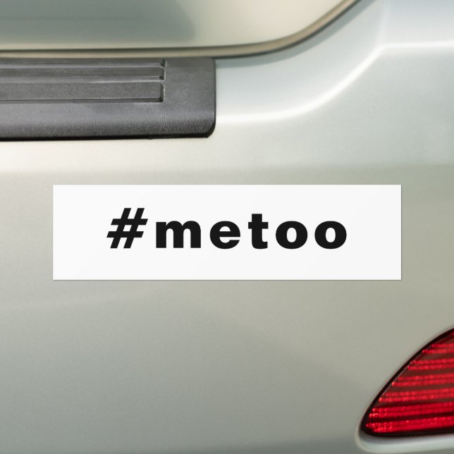 me too, #metoo, pride Black white car Bumper Sticker (On Car)