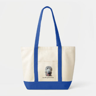 Me Walk My Hoooooman Irish Wolfhound Tote Bag