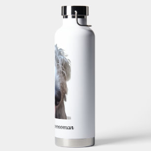 Me Walk My Hoooooman Irish Wolfhound Water Bottle
