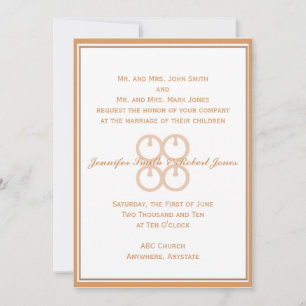 Me Ware Wo in Coral Blush Invitation