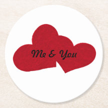 "Me & You" Heart Coasters
