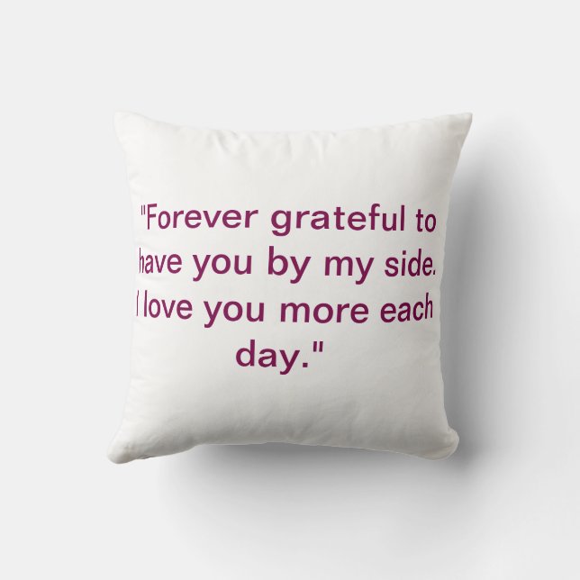 ME & YOU WEDDING GIFT THROW PILLOW (Back)