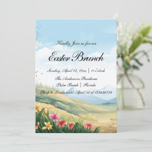 Meadow and Mountains Easter Brunch  Invitation