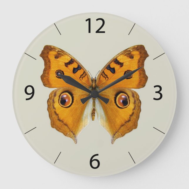 Meadow Argus Butterfly Large Clock (Front)