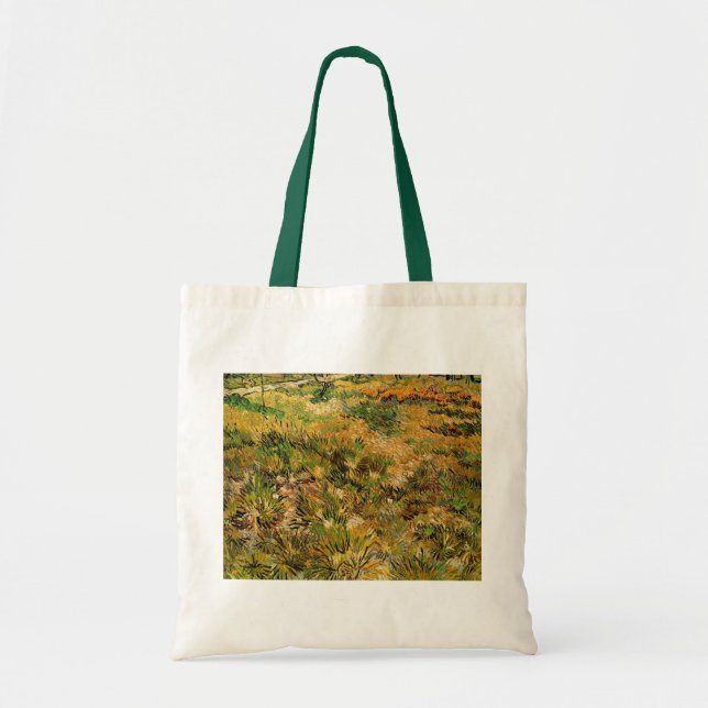 Meadow at Saint Paul Hospital by Vincent van Gogh Tote Bag (Front)