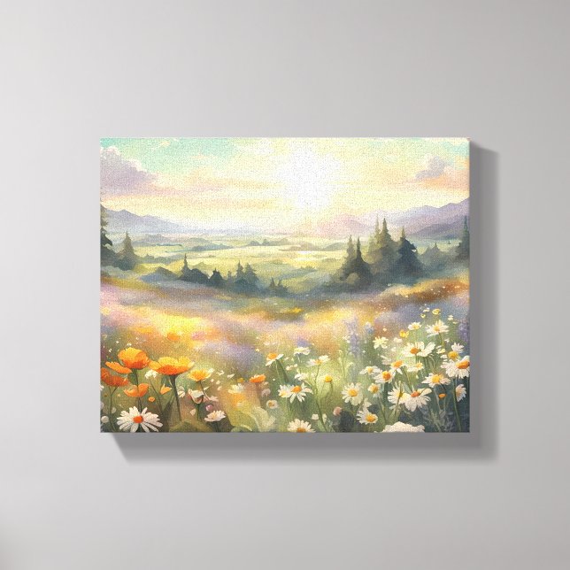 Meadow at Sunrise Canvas Print (Front)