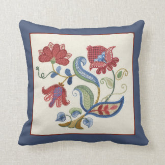 Meadow Bloom | Embroidered print pillow