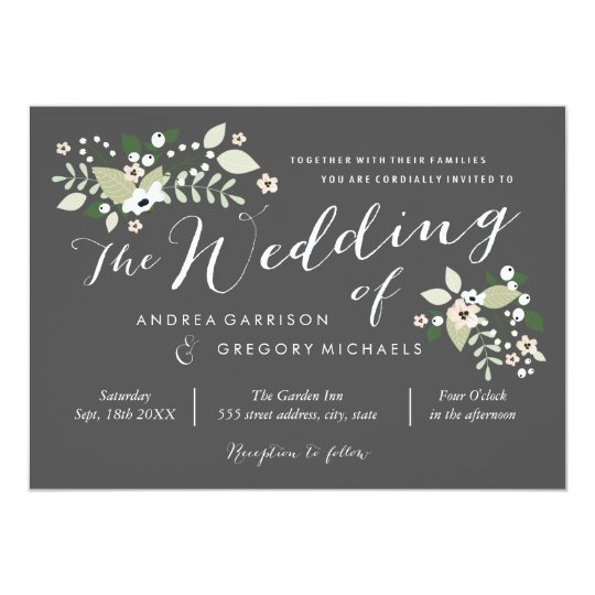 Meadow Blooms Wedding Invitation