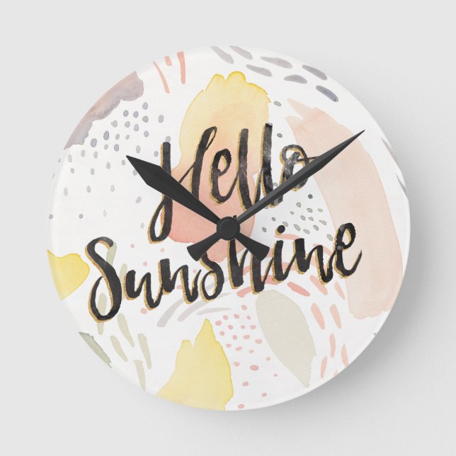 Meadow Breeze II | Hello Sunshine Round Clock (Front)
