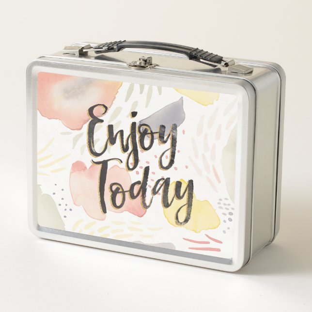Meadow Breeze IV | Enjoy Today Metal Lunch Box (Front)