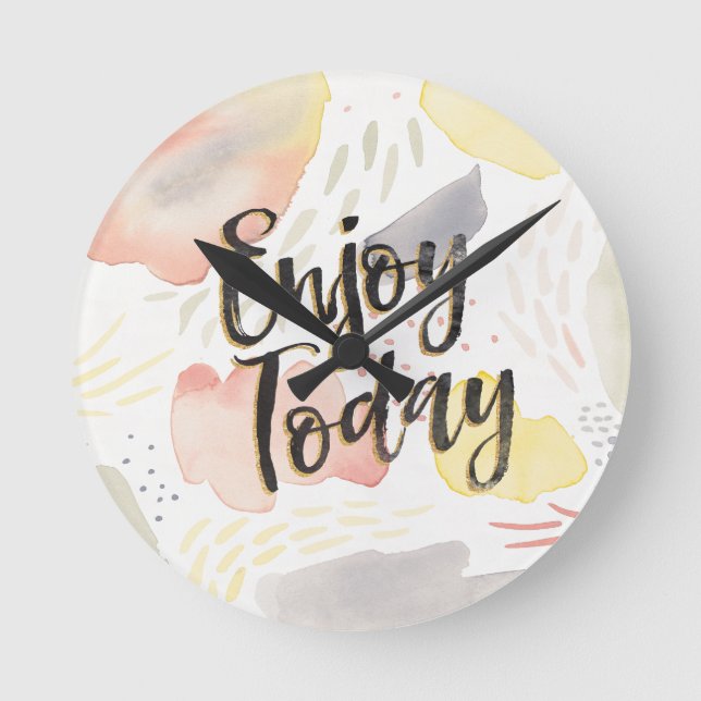 Meadow Breeze IV | Enjoy Today Round Clock (Front)