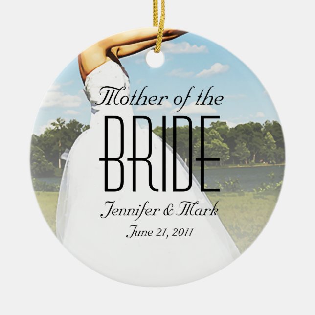 Meadow Bride Personalized Ornament (Front)